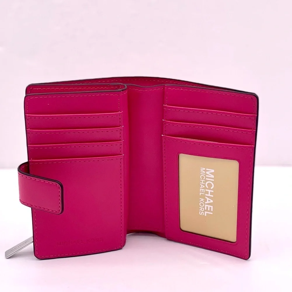 Michael Kors Jet Set Medium Floral Print Bi-Fold Wallet